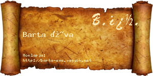Barta Éva névjegykártya