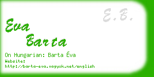 eva barta business card